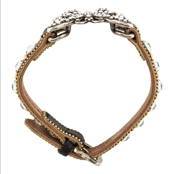 NWOT GUCCI Crystal Studded Butterfly Bracelet - Picture 2 of 8